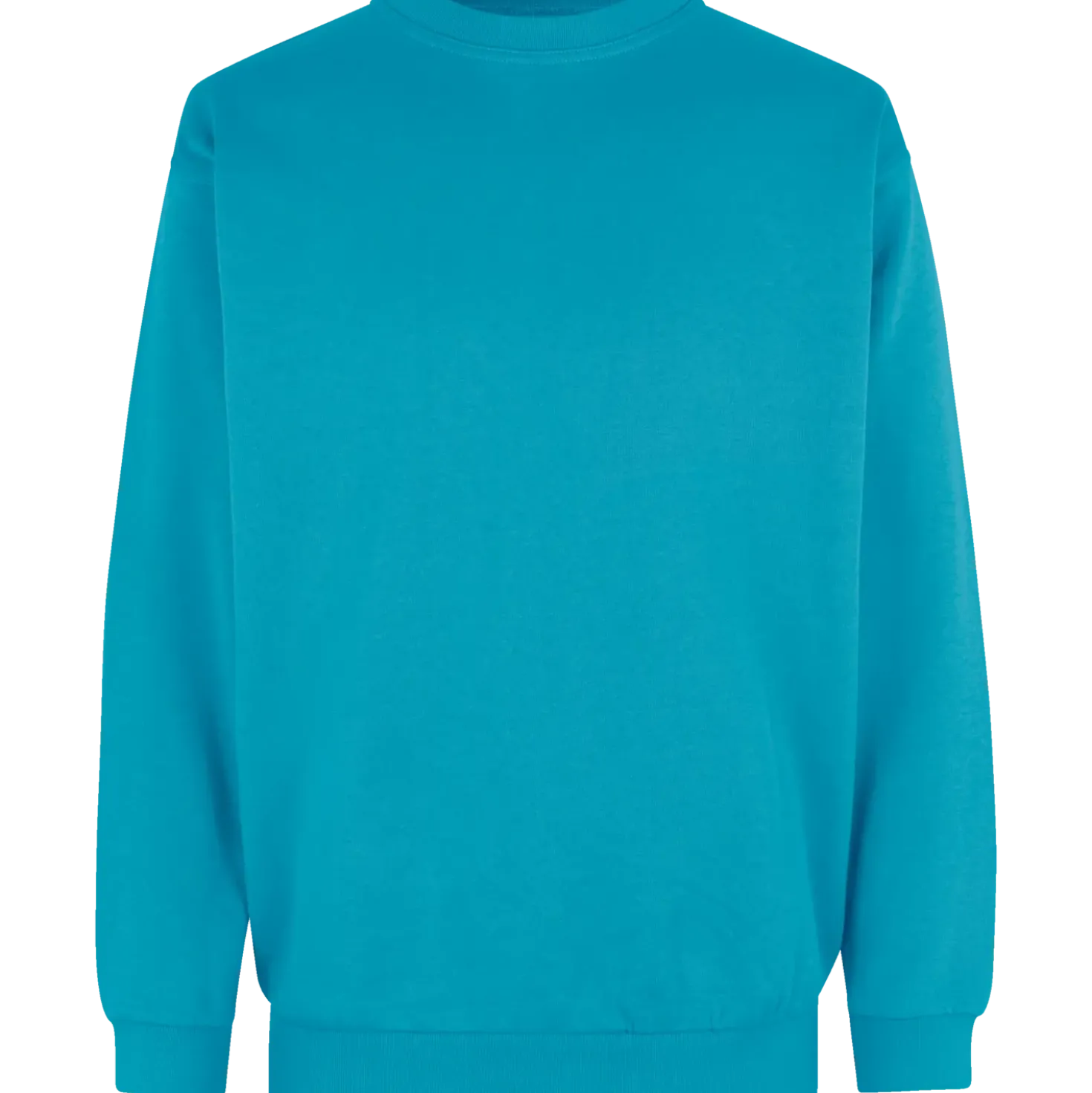 ID klassisk herre sweatshirt turkis str. 2XL