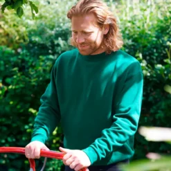 ID klassisk herre sweatshirt grøn str. 2XL