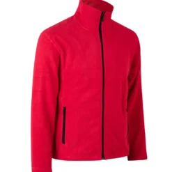 ID mikrofleece cardigan rød str. S
