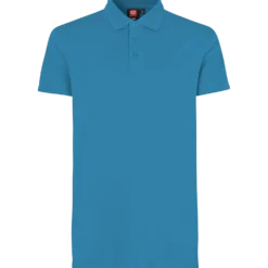 ID stretch herre poloshirt turkis str. S