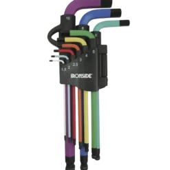 Ironside unbrakonøgler sæt m/9 farvede nøgler 1,5-10 mm