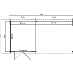 Ivana redskabsrum med overdækning 15,2/18,88 m²