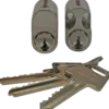 Jasa cylindersæt 6-stift rokoko+oval m/3 nøgler