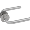 Jasa dørgreb L-form 16 mm m/massiv roset rustfrit stål