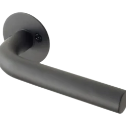 Jasa Neptun L-form dørgreb inkl. roset 19 mm sort