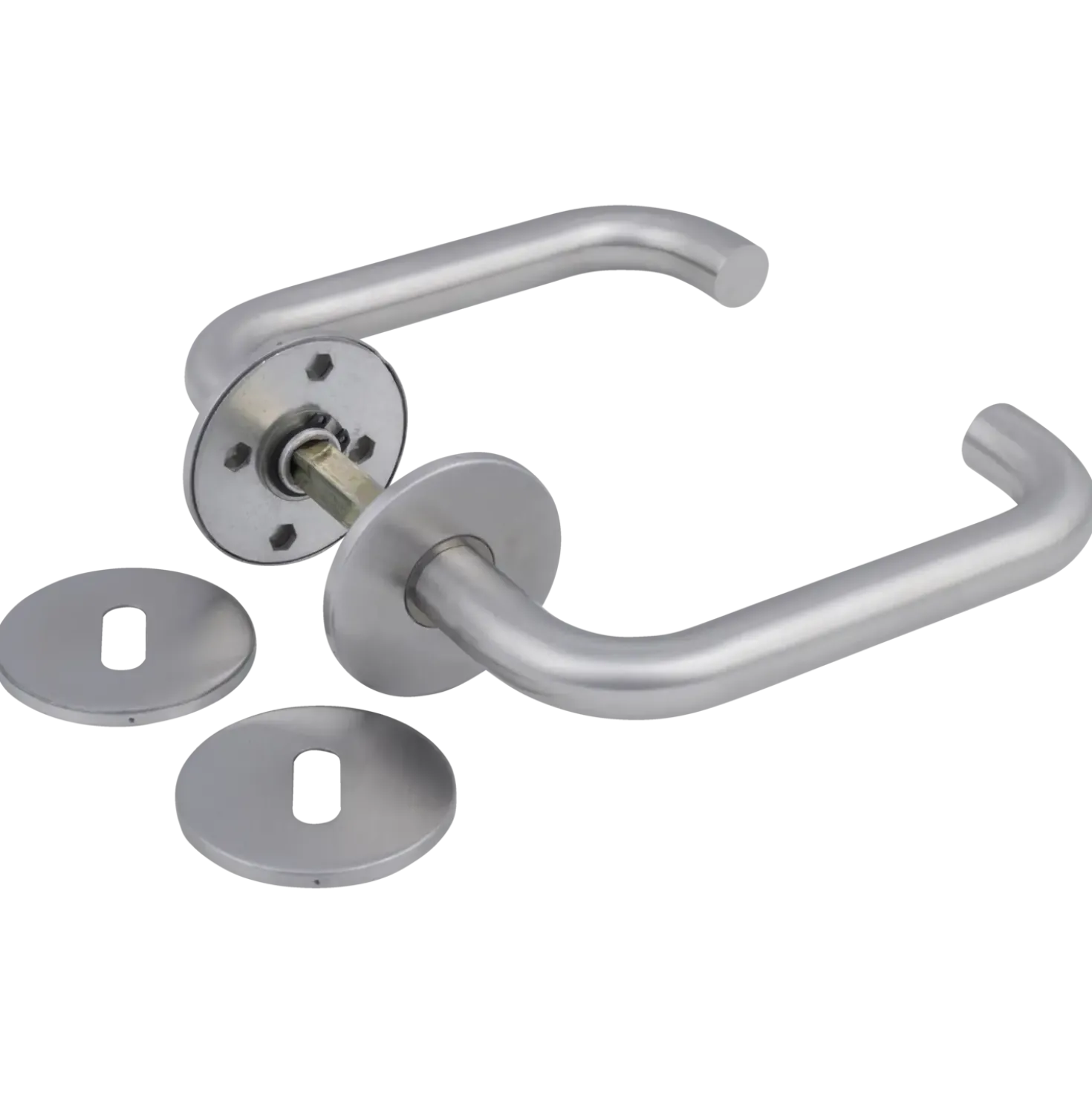 Jasa U-formet dørgreb m/nøgleskilt CC30/38 mm børstet
