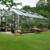 Juliana Gartner 21,4 m² drivhus alu/sort med 3mm hærdet glas
