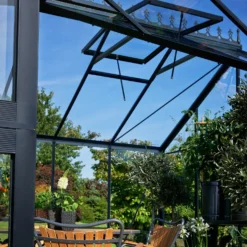 Juliana Orangeri 15,1 m² antracit/sort 3 mm hærdet glas