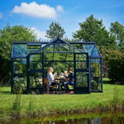 Juliana Orangeri 15,1 m² antracit/sort 3 mm hærdet glas