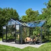 Juliana Orangeri 21,5 m² antracit/sort 3 mm hærdet glas