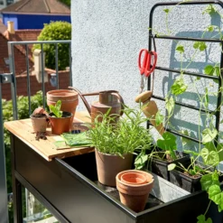 Juliana Urban Vertical minidrivhus sort med hærdet glas