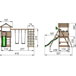 Jungle Gym House legetårn m/climbmodul