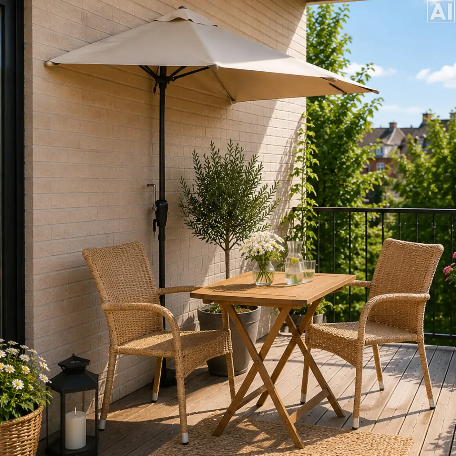 København altanparasol natur