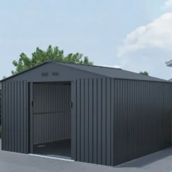 Kenneth redskabsskur med dobbeltdør, 10,84 m²