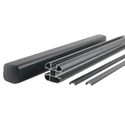 Kirkedal aluminium komposithegn startsæt K2 (dobbeltklink), sort/sort