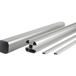 Kirkedal aluminium komposithegn startsæt K1 (fer/not), sort (2 stolper)