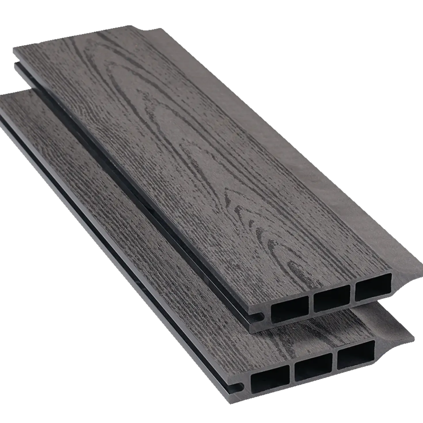 Kirkedal galvaniseret komposithegn forlængersæt 90 cm 25 mm (fer/not), sort (1 stolpe)