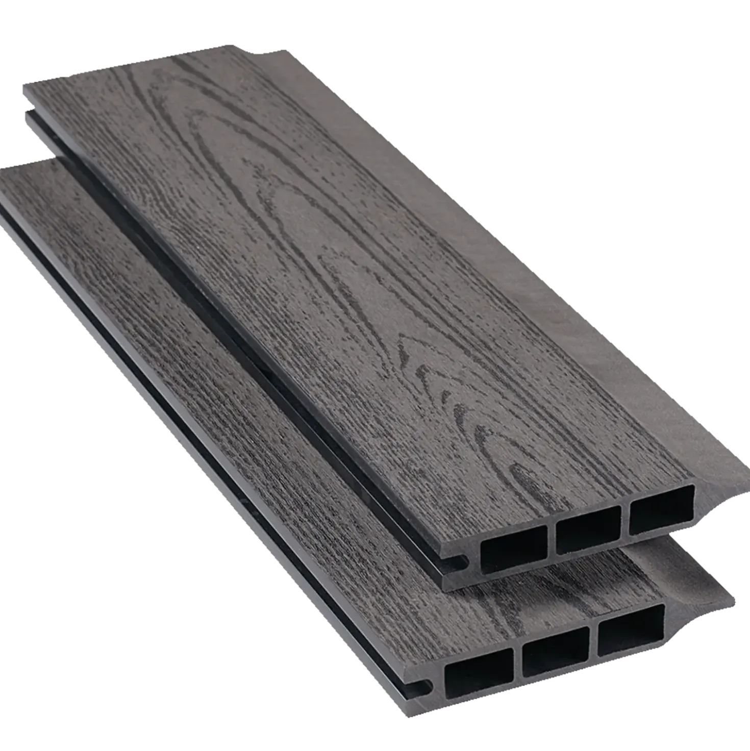 Kirkedal komposit profilbræt K1 Sort 25x150x1800 mm (fer/not)