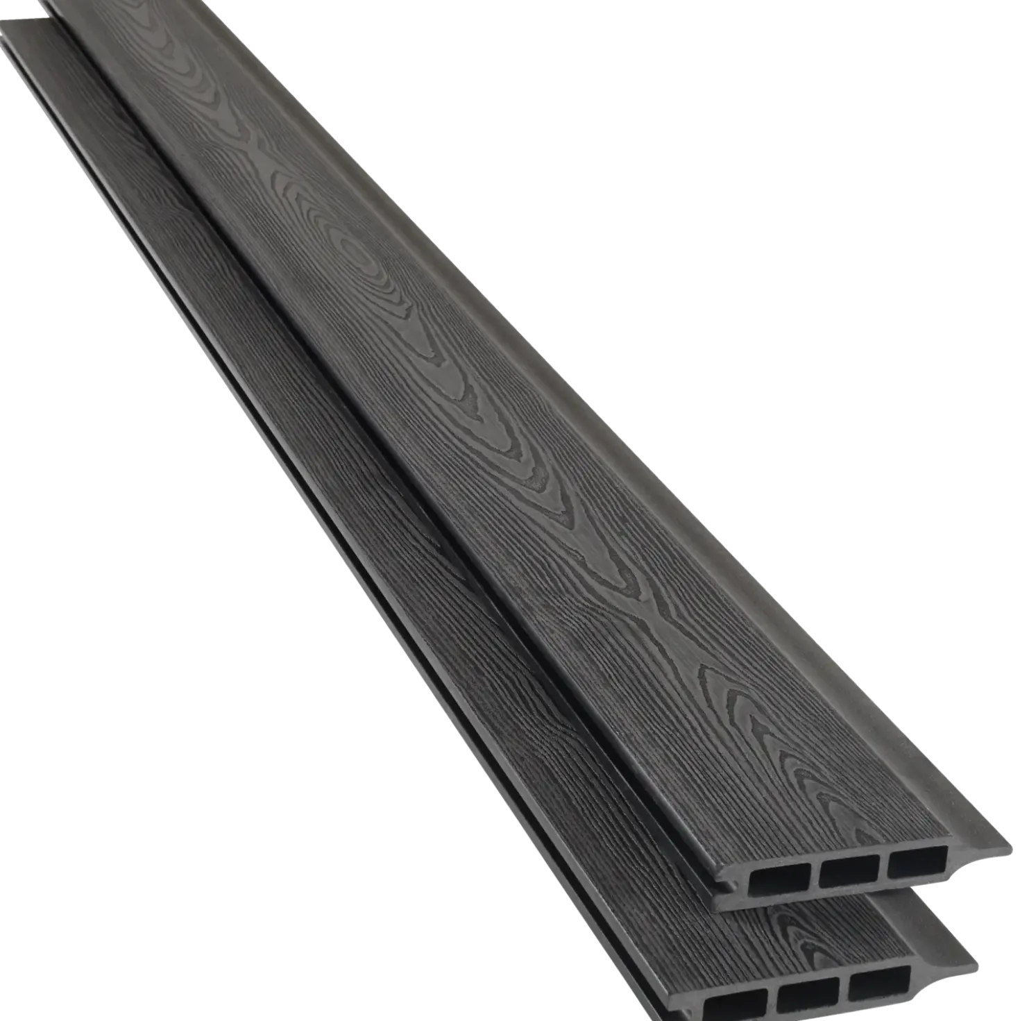 Kirkedal komposit profilbræt K1 Sort 25x150x1800 mm (fer/not)