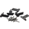 Kirkedal "solid" T-clips 40x50 mm sort