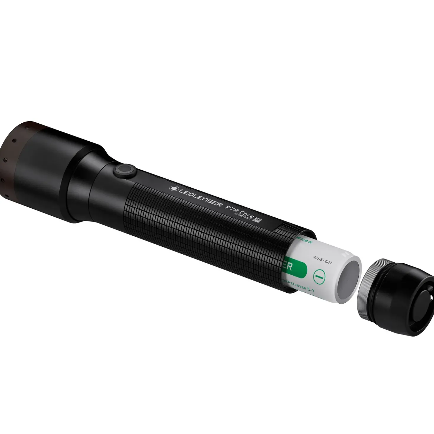 Ledlenser P7R Core lommelygte inkl. 1xgenopladelig batteri sort