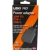 Leki PRO Adapter - 220V Netlader til USB/USB-C 20W