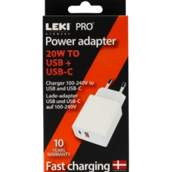 Leki USB & USB-C Power adaptor 20W