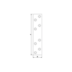 Ligejern 176x38 mm. elforzinket