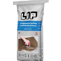 LIP hurtighærdende fliseklæb 20 kg grå