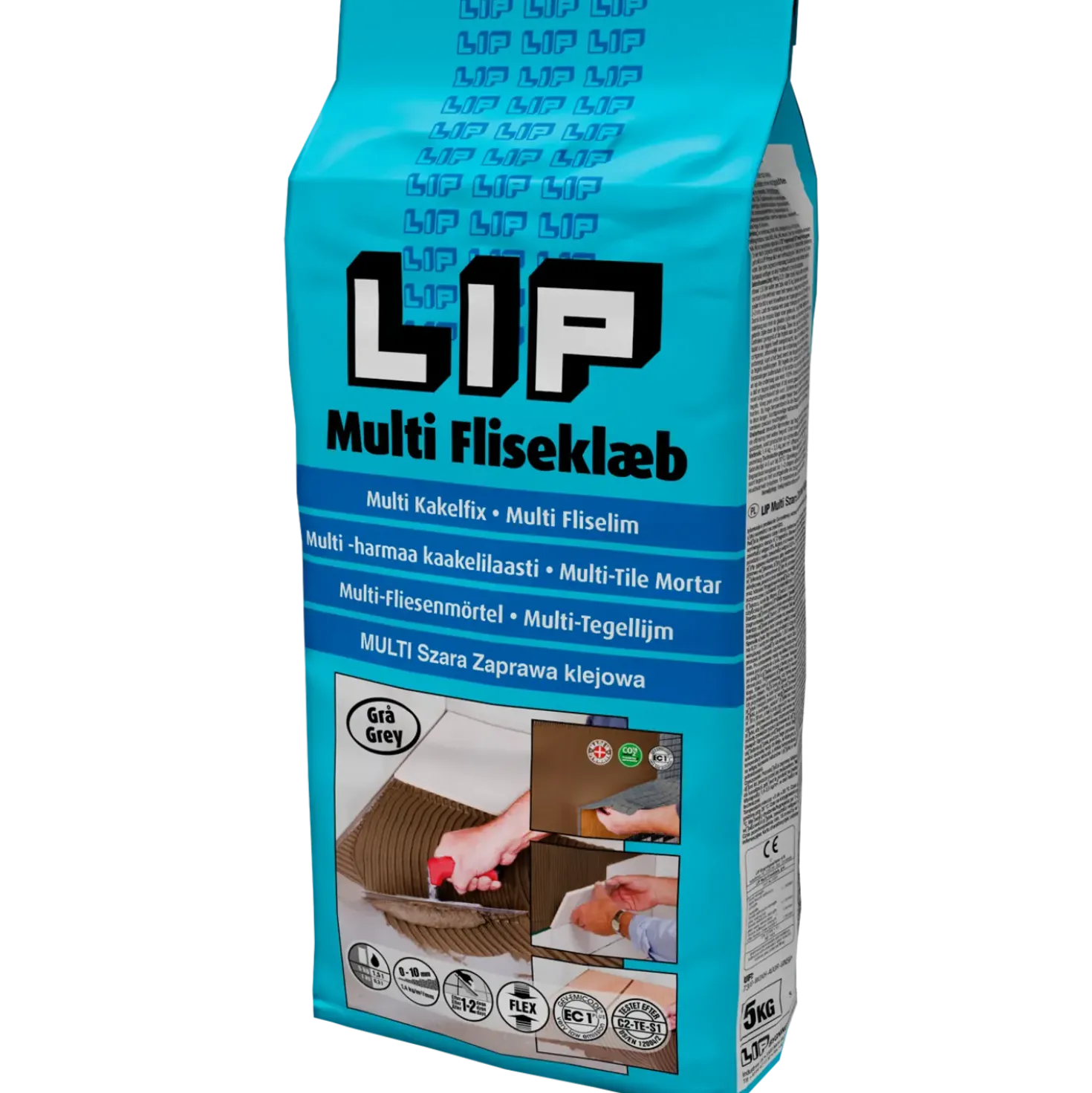 LIP multi fliseklæb 5 kg grå