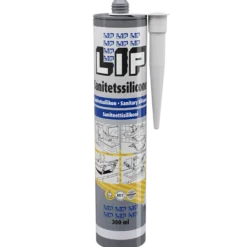LIP Sanitetssilicone 300 ml grå