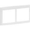 LK Fuga soft design inkl. Ramme 2x1 modul vandret hvid