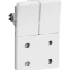 LK Fuga stikkontakt 1 1/2 modul dobbelt hvid