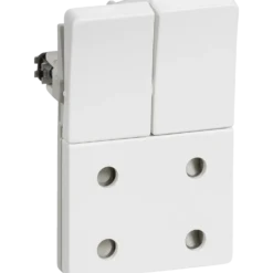 LK Fuga stikkontakt 1 1/2 modul dobbelt hvid