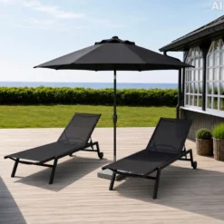 Marienlyst parasol Ø3m m/tilt sort