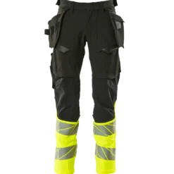 Mascot Accelerate Safe bukser med hængelommer sort/hi-vis gul str. 82C50