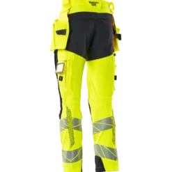 Mascot Accelerate Safe bukser med hængelommer hi-vis gul/mørk marine str. 82C48