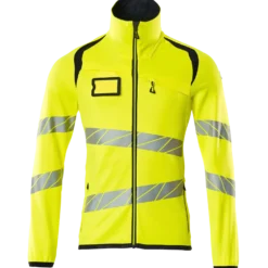 Mascot Accelerate Safe fleecetrøje med lynlås hi-vis gul/mørk marine str. M