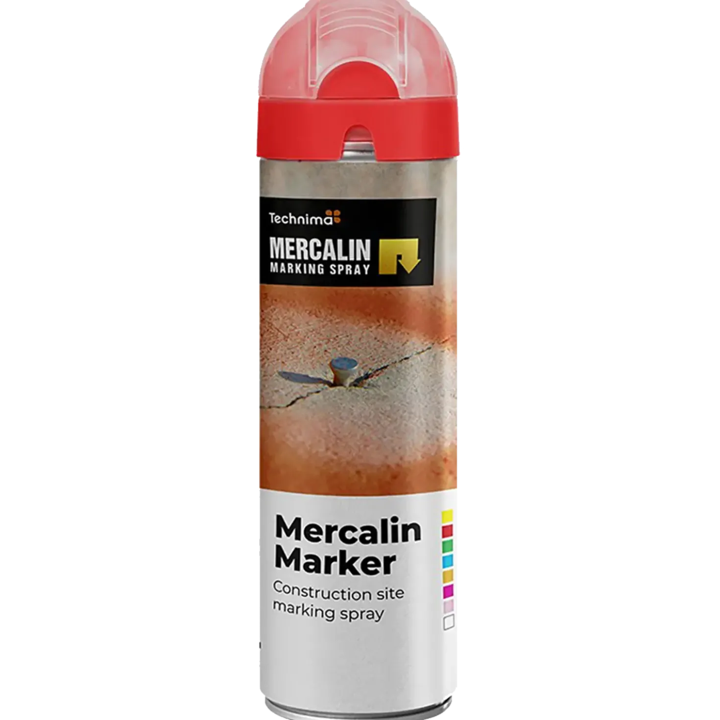 Mercalin mærkespray fluo 500 ml rød