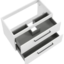 Milobad Alpine badmiljø med porcelænsvask 60 cm mat hvid