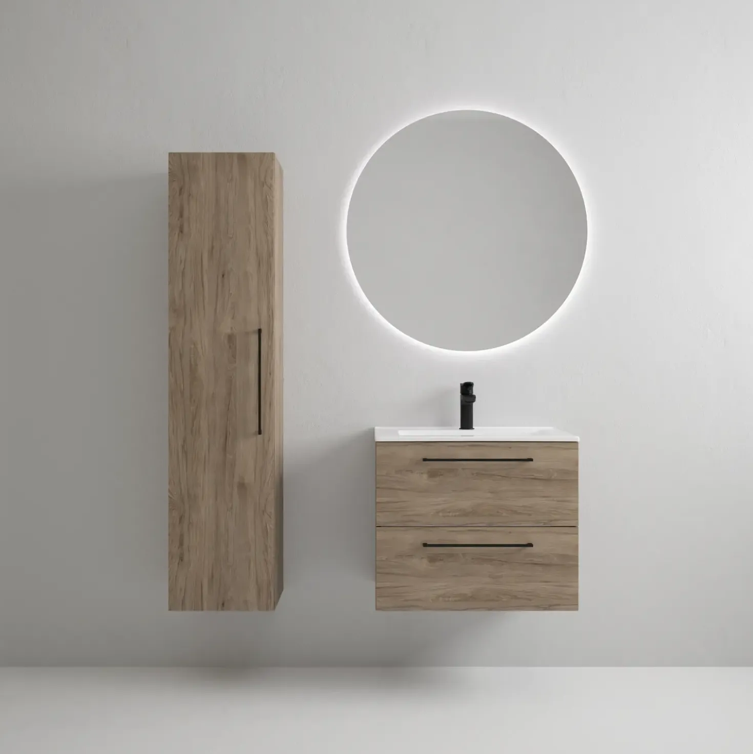 Milobad badmiljø Milano 60 cm mørk eg