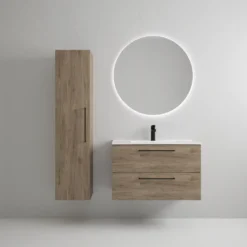 Milobad badmiljø Milano 80 cm mørk eg