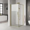 Milobad brusedør 90x200 cm med messing ramme
