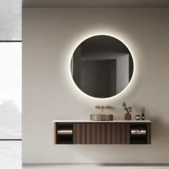 Milobad CL065-1 spejl m/LED frosted Ø90 cm