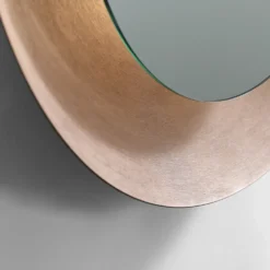 Milobad skål spejl med LED Ø75 cm kobber