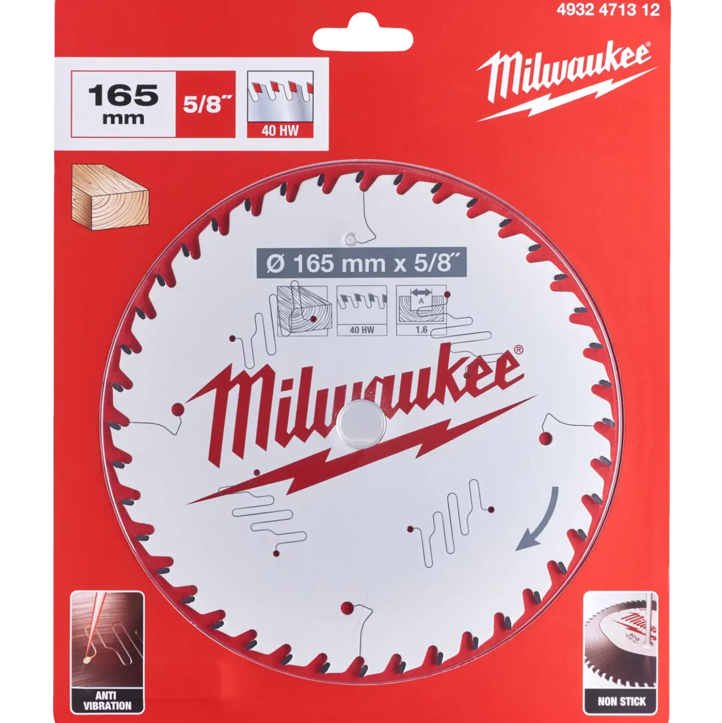 Milwaukee CSB P W rundsavklinge Ø165 mm 40 tænder