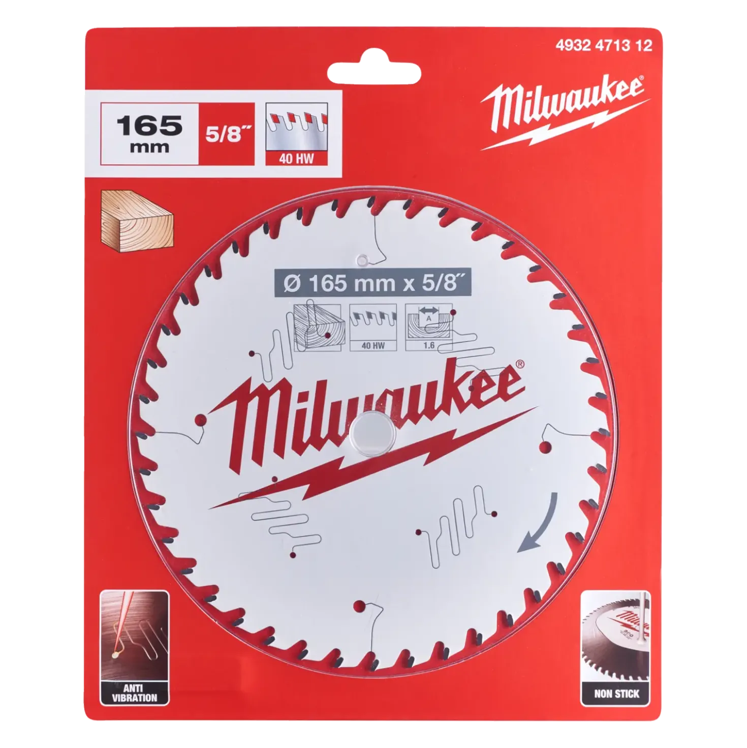 Milwaukee CSB P W rundsavklinge Ø165 mm 40 tænder