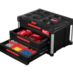 Milwaukee packout kuffert med 3 skuffer