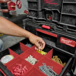 Milwaukee packout kuffert med 3 skuffer