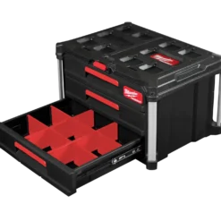 Milwaukee packout kuffert med 3 skuffer